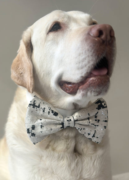 Bow Tie in Sequined Jacquard