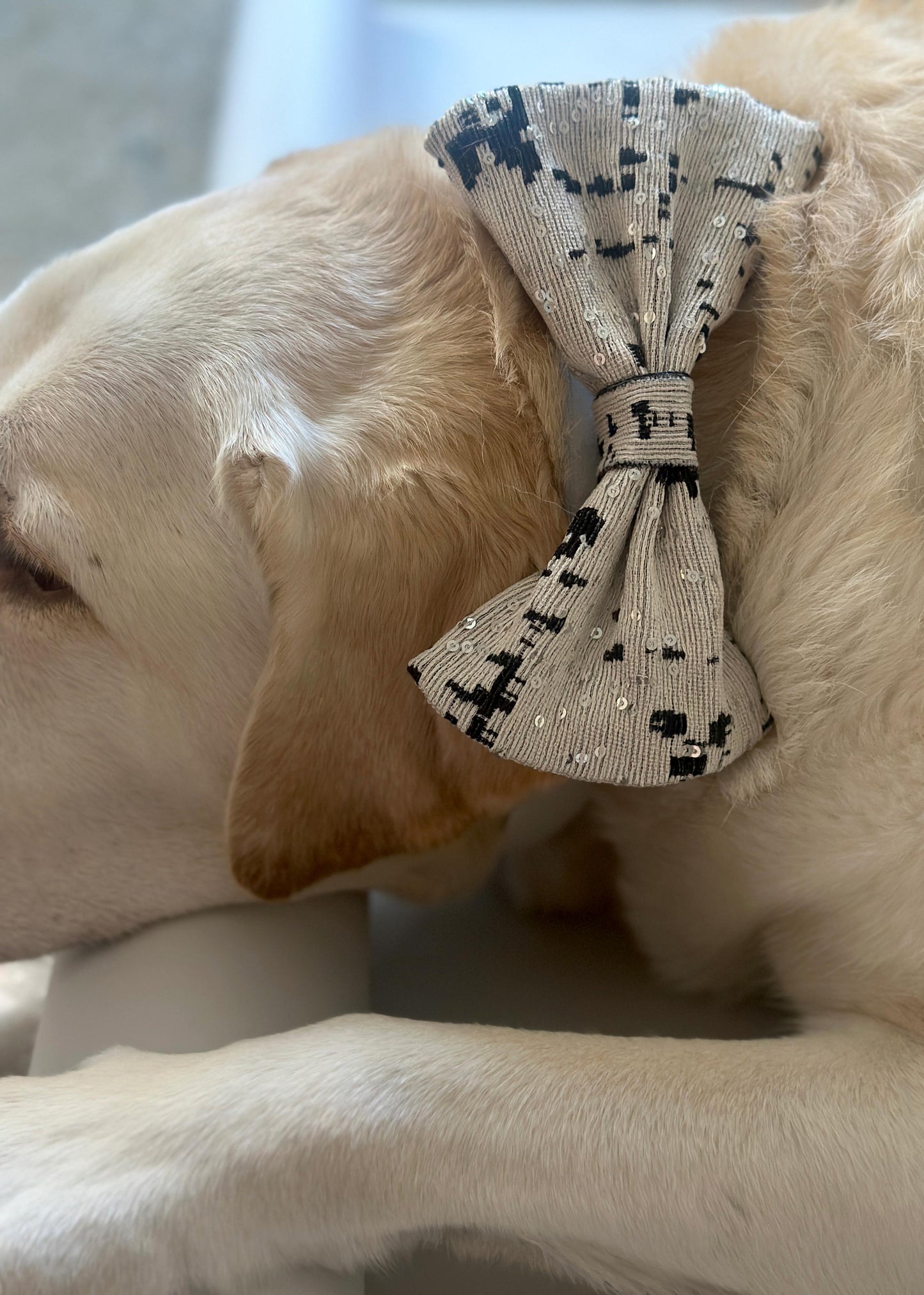 Bow Tie in Sequined Jacquard